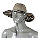 uxcell® Men Wide Full Brim Brown Black Camouflage Mesh Design Fishing Outdoor Sun Hiking Hat Cap
