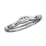 14K White Gold 0.04 ct. Diamond Wedding Band