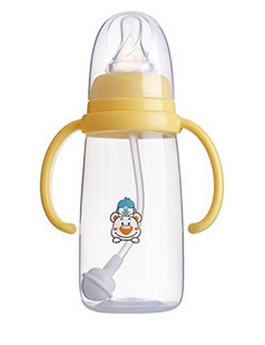 Bottles, baby bottle with handle automatic straw, 200ml