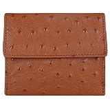 Forzieri Small Ostrich-embossed Leather Wallet Brown