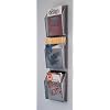 Wall Magazine Rack - Mesh Basket Ladder (Silver) (37 1/4"H x 10 1/4"W x 3 1/2"D)