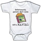 Unfortunately, parents don't come with a manual - Funny Baby One-piece Bodysuit by Funny Tots
