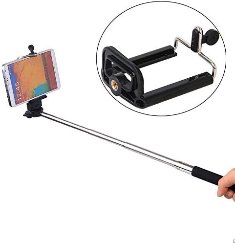 Phone Bracket Mount Adapter/Holder for Monopod, Tripod, Selfie Stick, For Cell Phones, iPhone 6 / 6 Plus / 6s / 6s Plus / 5 / 5S / 5C / Galaxy 6S edge / S6 / S5 / S4 / S4 Active / Note 3 N9000, Black