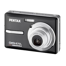 Pentax Optio E70L Digital Camera - Black (10MP, 3x Optical Zoom) 2.5'' LCD