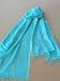 Silk with Wool Shawl, Wrap in Pool Water Blue