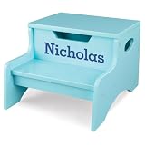 KidKraft Personalized Step n Store Ice Blue with Blue Serif - Nicholas