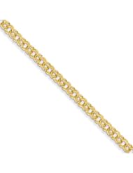 14k 7in 4.75mm Solid Double Link Charm Bracelet, Best Quality Free Gift Box Satisfaction Guaranteed