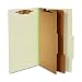 ACCO 16046 ACCO Pressboard 25-Point Classification Folders, Lgl, 6-Section, Leaf GN, 10/Box