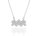 Bling Jewelry Sterling Silver CZ Aquarius Zodiac Necklace 16