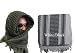 Special Forces SHEMAGH SCARF Balaclava Arab--WHITE/BLACK
