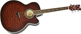 Dean JC QM TGE Quilt Maple Jumbo Acoustic Electric Guitar Tiger Eye Finish
