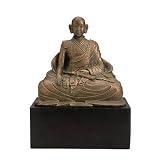 Oriental Furniture Unique Buddhist Art Statue, 11-Inch Cast Resin Tibetan Dalai Lama Sonam Gyatso