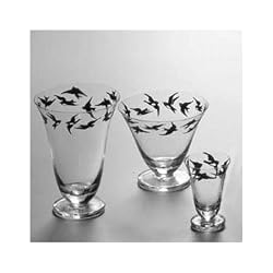 black birds glassware by artel