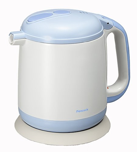 ピーコック 電気ケトル 1.0L 【すぐ沸くハイパワー1300W】 ブルー WAK-10(A)