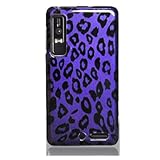 Hard Snap-on Shield BLACK PURPLE LEOPARD Design Faceplate Cover Sleeve Case ....