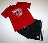 adidas Baby/Infant 'Midfielder Training Camp' 2 Piece Short Set - 18 Months, Red