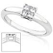 1/5ctw 14k White Gold Princess Diamond Engagement Ring (HI/I1)