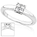 1/5ctw 14k White Gold Princess Diamond Engagement Ring (HI/I1)