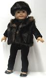 Faux Fur Vest and Hat Outfit. Fits 18" Dolls Like American Girl®