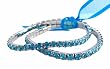 Bracelet Set (2 pc) - (B309) - Stretch - Swarovski TM Crystals ~ Aqua Blue (7")