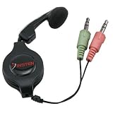 3.5mm VOIP / Skype Retractable Headset also Compatible with AIM, Yahoo Messenger, MSN Messenger by Eforcity