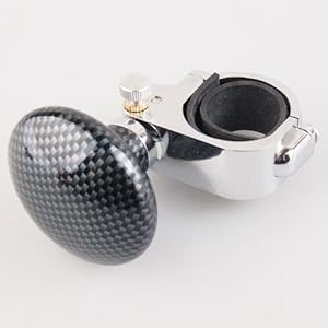 Eric Black Silver Car Steering Wheel Suicide Spinner Knob