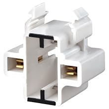 Leviton 26720-100 Gx23, Gx23-2 Base, 2-Pin, Compact Fluorescent Lampholder