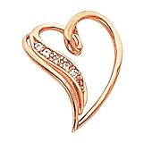 18K Rose Gold Diamond Heart Pendant - 0.05 Ct.