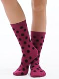Polka Dot Crew Socks Print Cashmere Blend 12 Color Choices Great Gift Idea