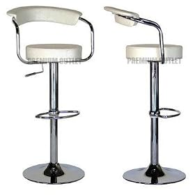 Click here to buy White - Omicron Kitchen Padded Bar Stool by Premium Outlet.