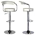 White - Omicron Kitchen Padded Bar Stool