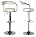 White - Omicron Kitchen Padded Bar Stool