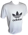Adidas Originals Mens Retro short sleeve White T Shirt Top with Trefoil Badge