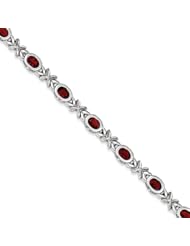 Sterling Silver Garnet Bracelet