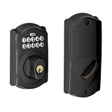 Schlage BE369NX CAM 716 Home Keypad Deadbolt with Nexia Home Intelligence, Aged Bronze (Z-Wave)