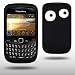 BLACKBERRY CURVE 8520 PEEPING EYES LASER ENGRAVED SILICONE SKIN CASE / COVER / SHELL / GEL / BACK COVER, BY CELLAPOD CASES - BLACK/WHITE
