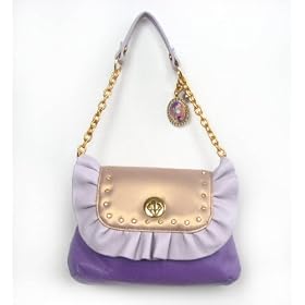 Click here to buy Tarina Tarantino PEARL AND CRYSTAL BARBIE Soft Italian Leather Handbag Purple * by Tarina Tarantino.