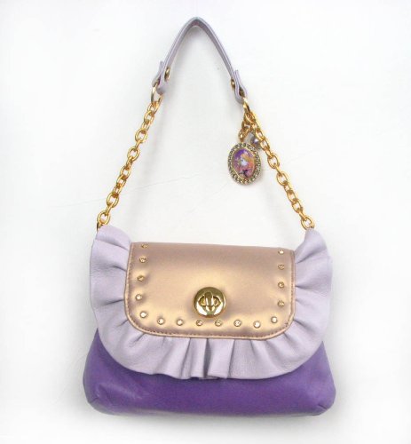 Click here to buy Tarina Tarantino PEARL AND CRYSTAL BARBIE Soft Italian Leather Handbag Purple * by Tarina Tarantino.