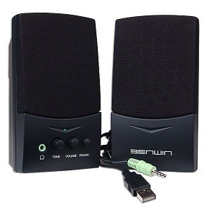 Benwin ATW-228 2-Piece USB 2.0 Speakers Set (Black) by Benwin