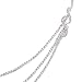 Anna Paquin's CZ Diamond Silver Triple Strand Glamour Necklace