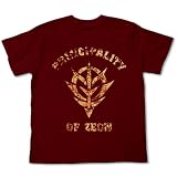 ガンダム ジオンかすれプリント Tシャツ バーガンディ サイズ:M