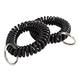 Flexible, Expandable Wrist Coil Key Holder, Black CEB74620