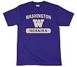 Washington Huskies 100-Percent Cotton School Spirit Short Sleeve T-Shirt