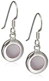 Silver 10mm Mother of Pearl Disc Drop Earrings