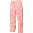 Pink and black diagonal diamond tartan plaid check tie cord flannel cotton pants for lounging, sleep, sports. Unisex relaxed fit,