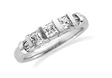 3 Princess Diamonds Ring