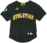MLB Boys' Oakland Athletics Screen Print Baseball Jersey, Hunter, Large
