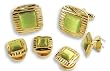 Cufflinks - Aqua Enamel Center