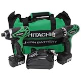 Hitachi KC10DFL 12-Volt Peak 2-Tool Li-Ion Combo Kit with Carrying Bag