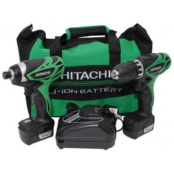 Hitachi KC10DFL 12-Volt Peak 2-Tool Li-Ion Combo Kit with Carrying Bag